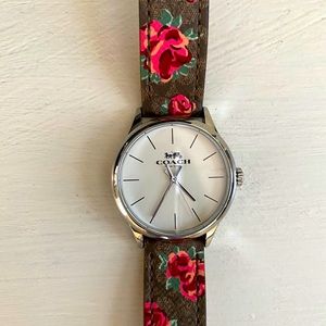 Coach Ruby Floral Leather Watch